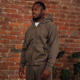 Washed Coffee RMDY. Zip Hoodie