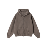 Washed Coffee RMDY. Zip Hoodie