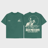 Dark Green Cowboy Graphic Tee