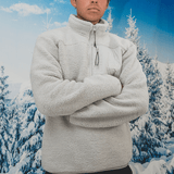 Ice Grey 1/4 Zip Sherpa Jacket