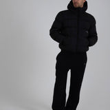 Black Core Hooded Puffer Jacket