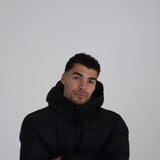 Black Core Hooded Puffer Jacket