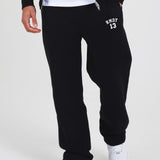 Essential College Black Zip Up & Jogger Tracksuit Set