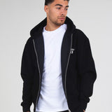 Essential College Black Zip Up & Jogger Tracksuit Set