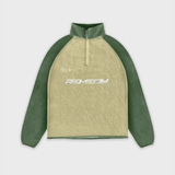 Khaki 2 Tone Sherpa 1/4 Zip