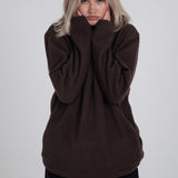 Coffee 1/4 Zip Fleece Jacket